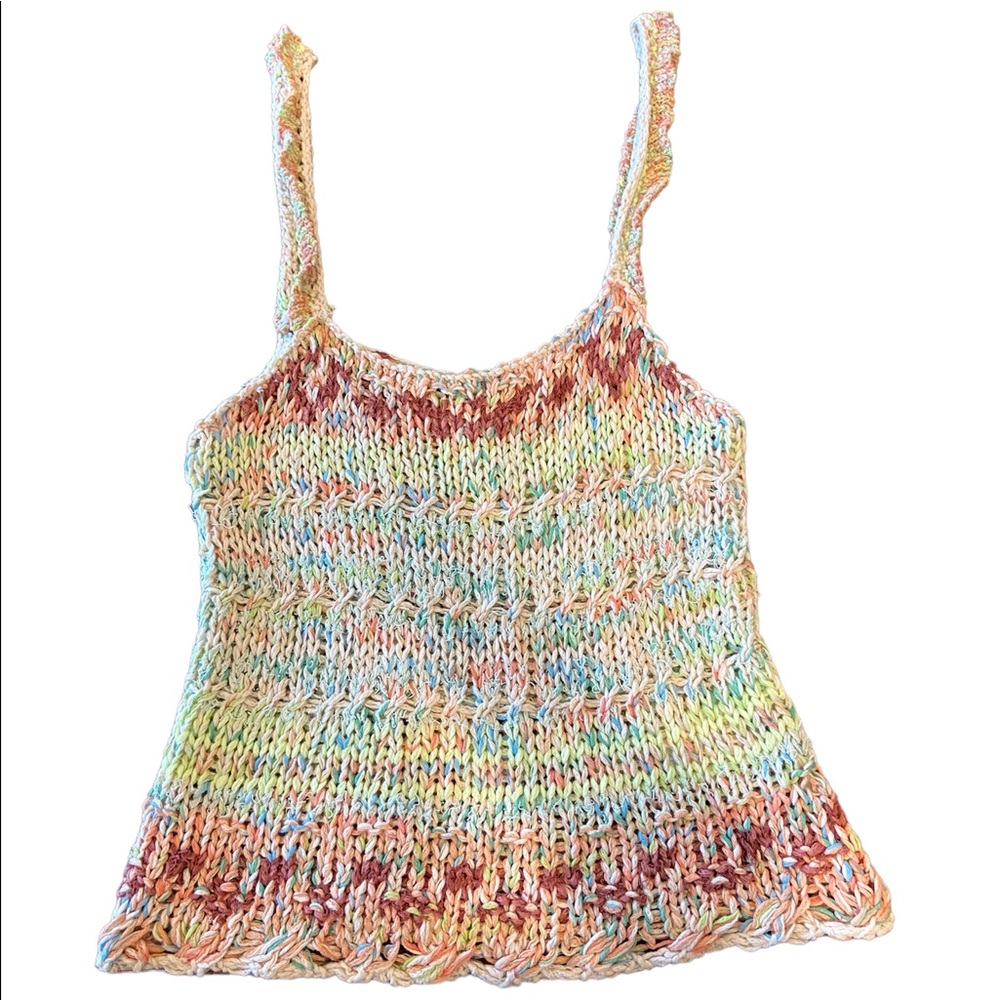 Free People Palmetto Knit Tank in Candied Dream Combo NWT